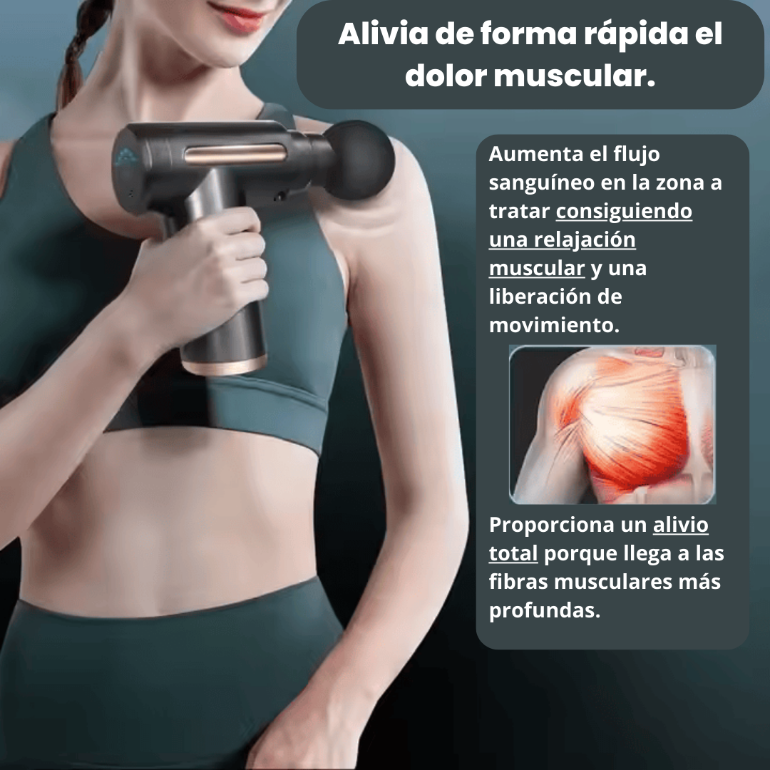 Pistola de Masaje con Percusion Portatil